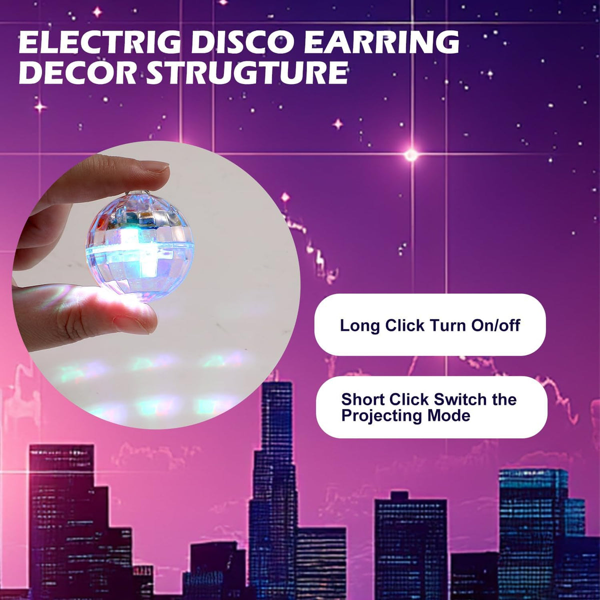 16-Color Rechargeable LED Disco Necklace
