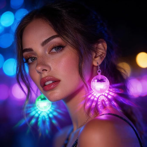 CHAOLR Light-Up Party Jewelry 4-Item Set | 3 Earring Pairs + Necklace